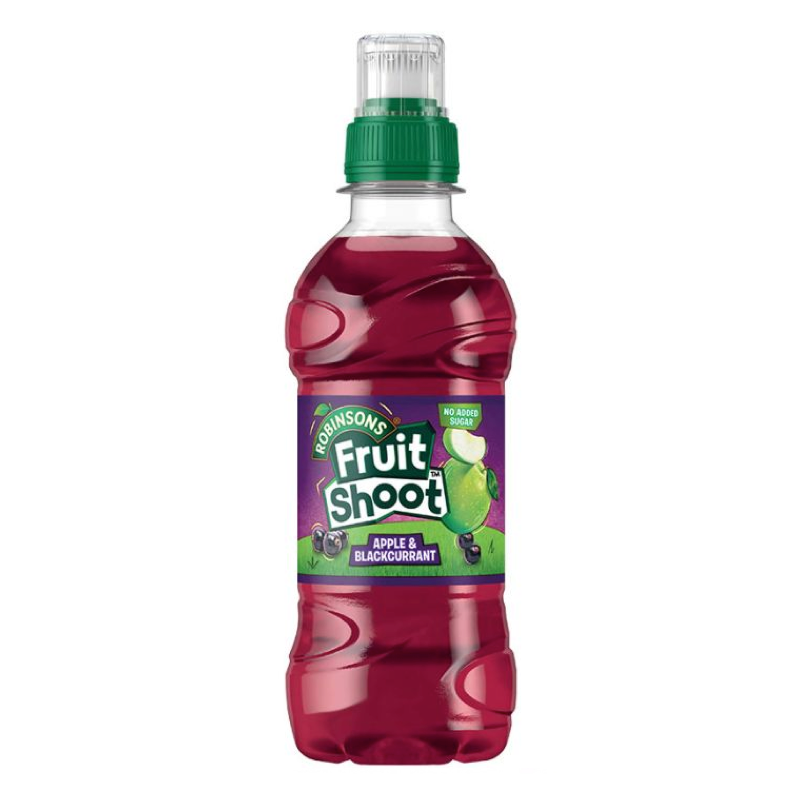 Fruit Shoot bottle on a table